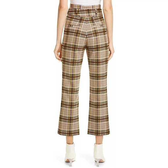 Jonathan Simkhai Belted Plaid Trouser Pants‎ Wool
Blend Ochre 6 - Picture 3 of 11